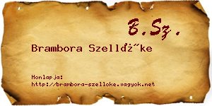 Brambora Szellőke névjegykártya